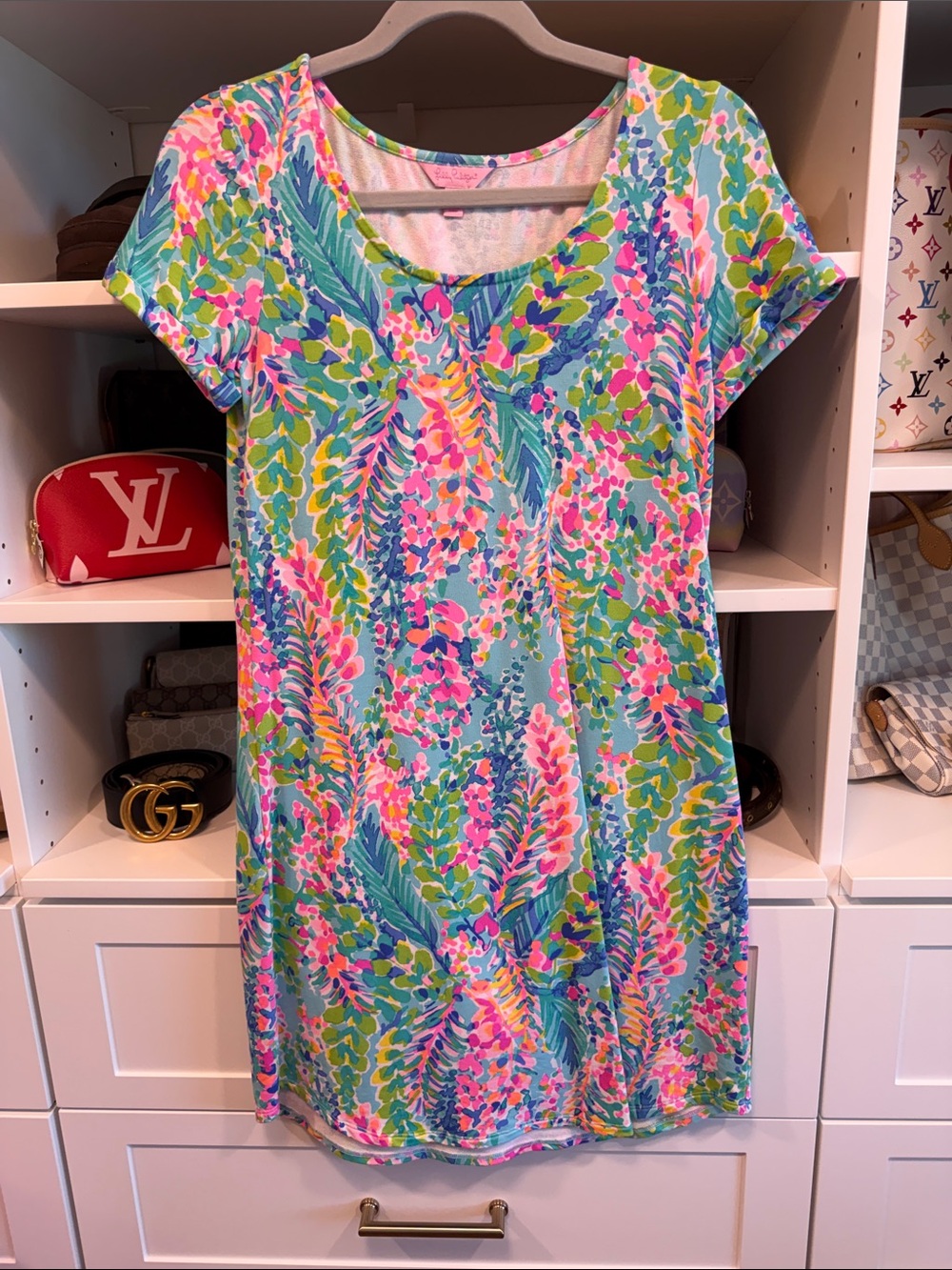 Lilly Pulitzer Tammy UPF Dress Catch the Wave HTF EUC Like New Small